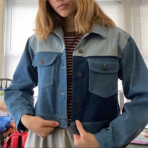 adorable patchwork denim jacket!